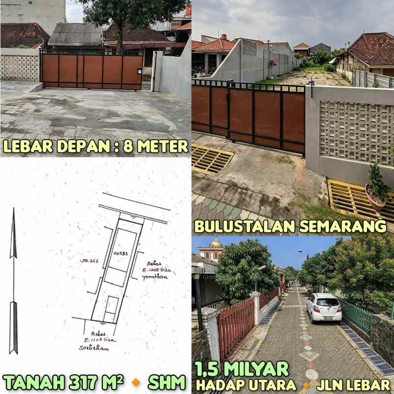 dijual tanah di bulustalan semarang