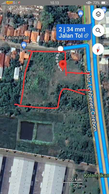 dijual tanah di jalan utama lohbener indramayu