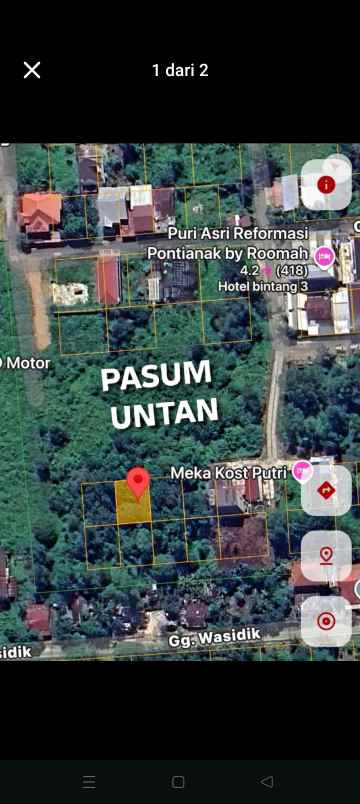 dijual tanah jalan reformasi gang pertanian