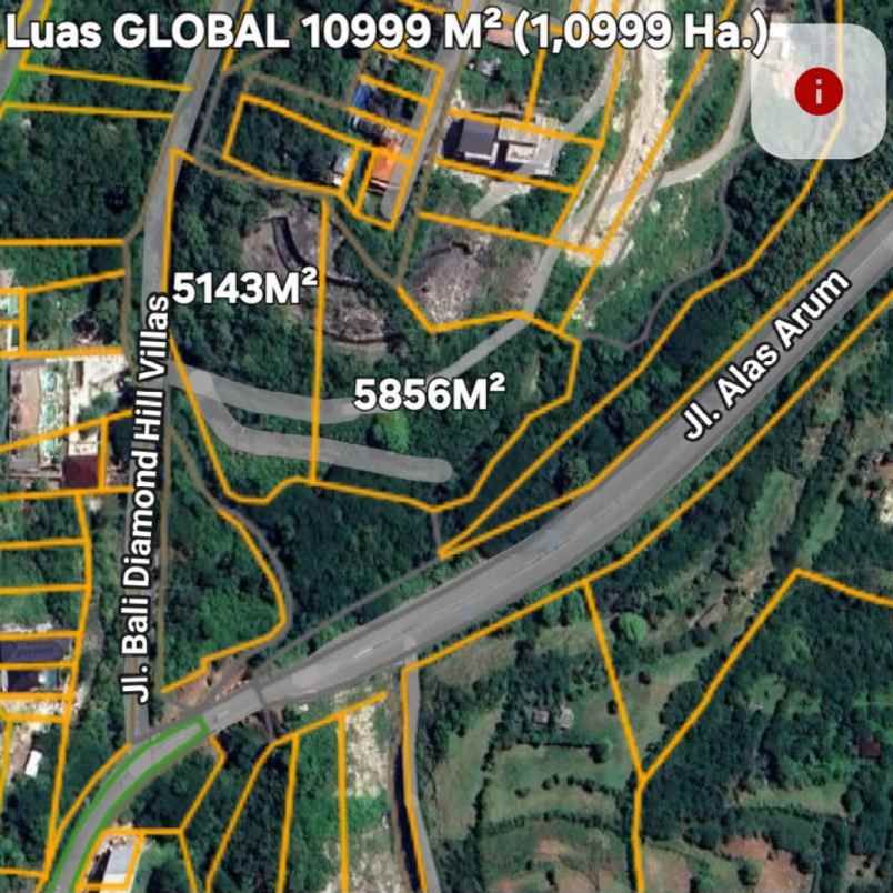 dijual tanah jl alas arum