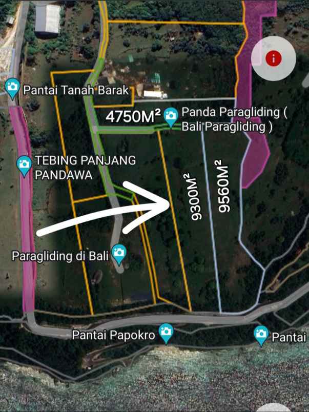 dijual tanah jl karang pandawa