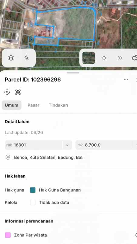 dijual tanah jl ocean blue
