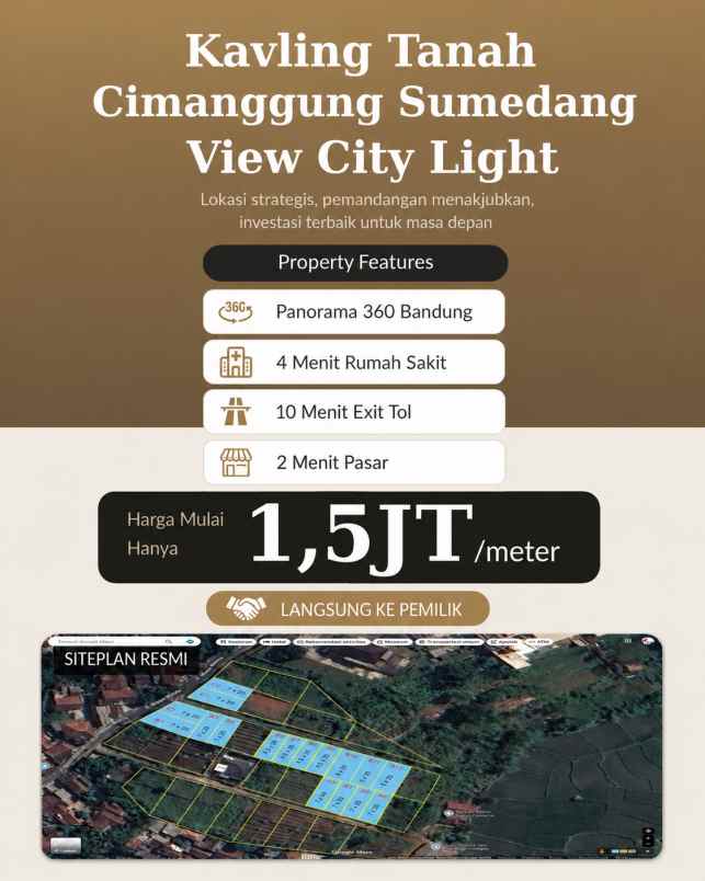 dijual tanah jl parakan muncang cimande
