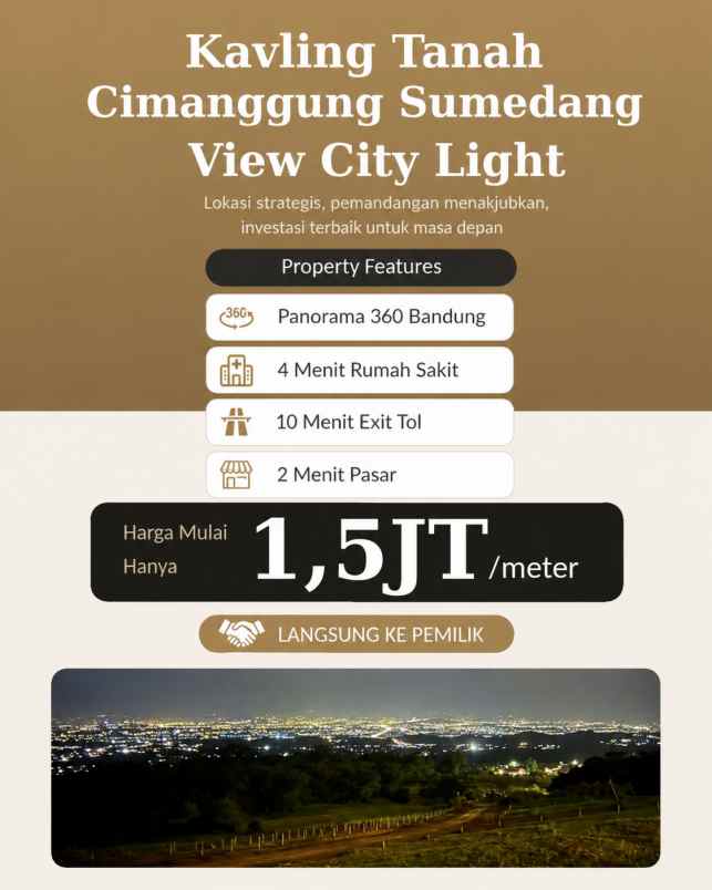 dijual tanah jl parakan muncang cimande