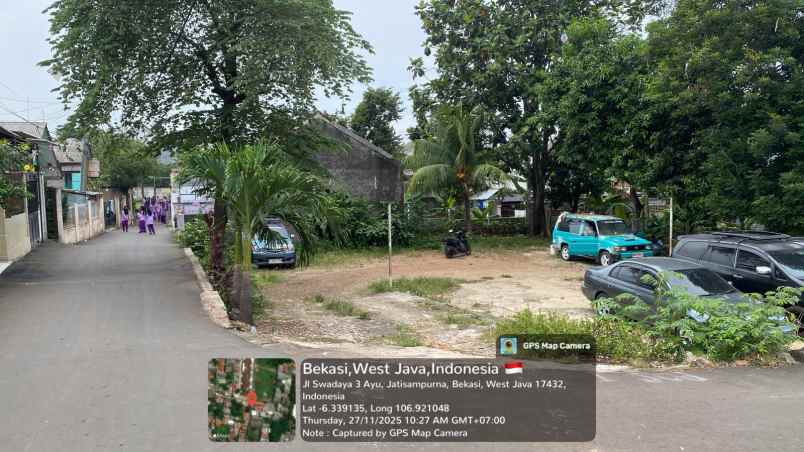 dijual tanah jl swadaya 3 ayu jati sampurna bekasi