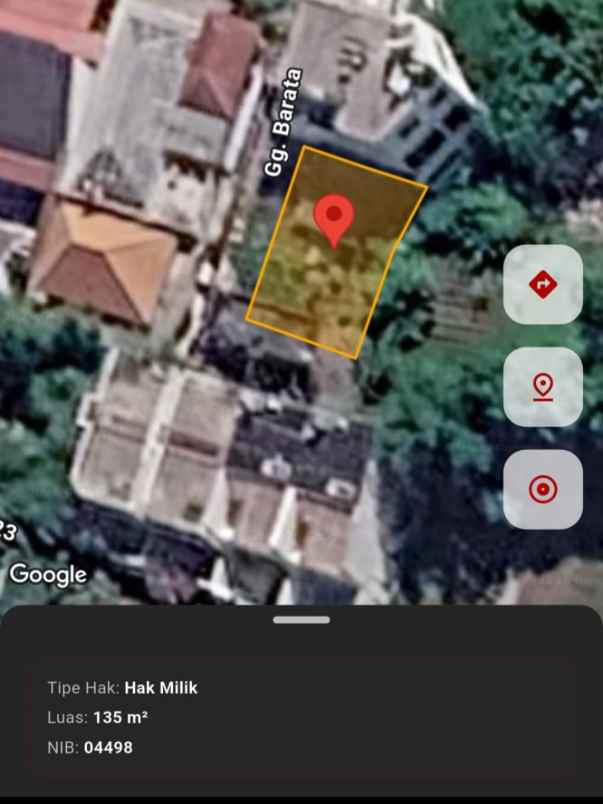dijual tanah jl tegal cupek