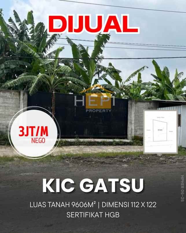 dijual tanah kawasan industri candi kic
