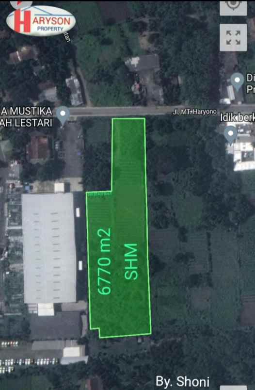 dijual tanah komersil setu bekasi