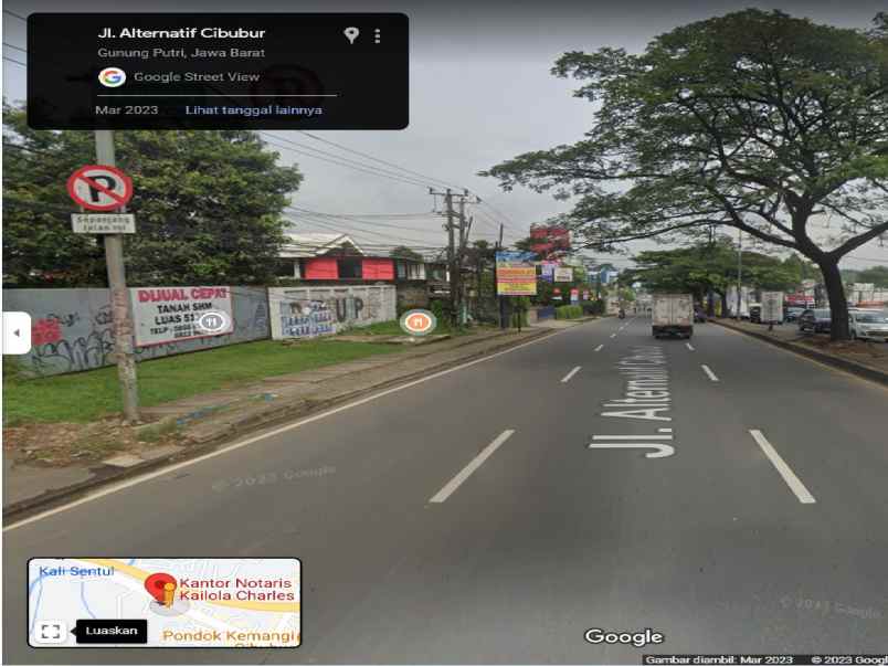 dijual tanah kota wisata cibubur
