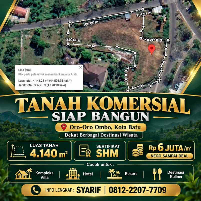 dijual tanah oro oro ombo