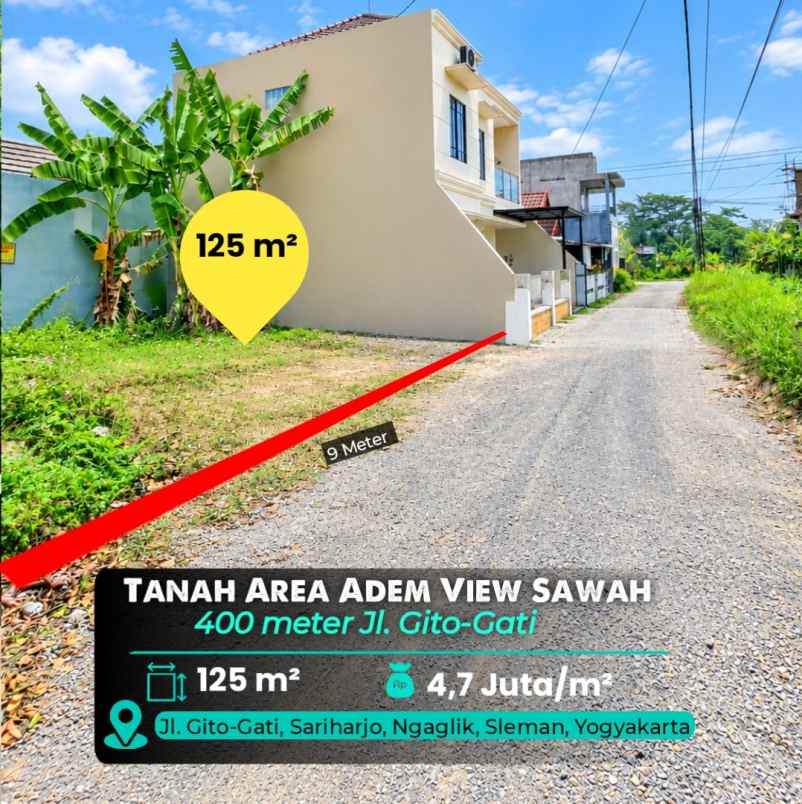 dijual tanah palagan guto gati