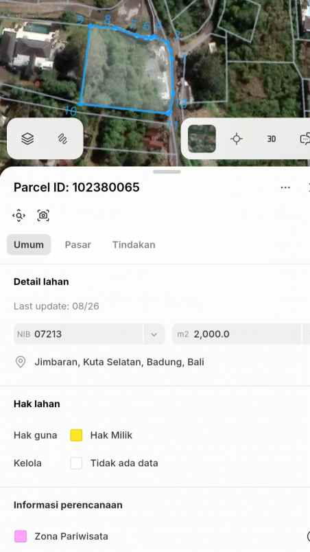 dijual tanah pantai balangan