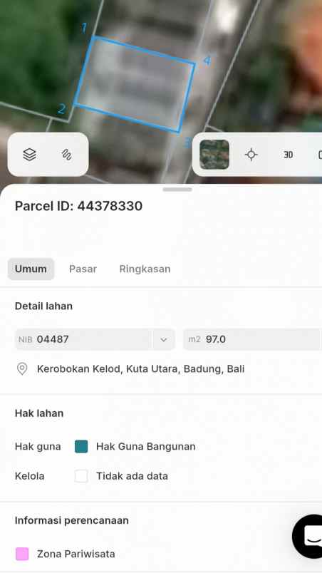 dijual tanah pantai batu beliq