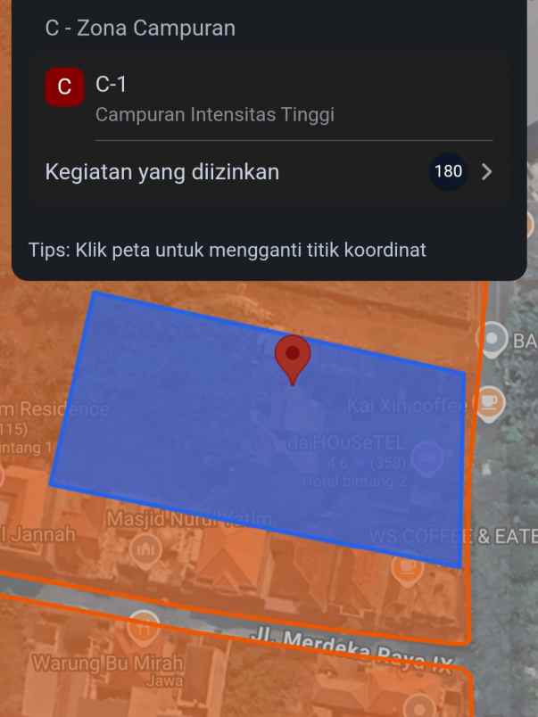 dijual tanah sunsetroad