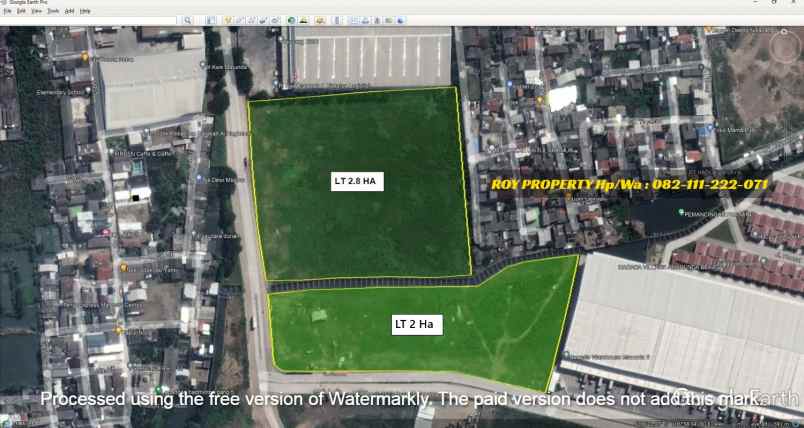 disewakan tanah jl marunda makmur