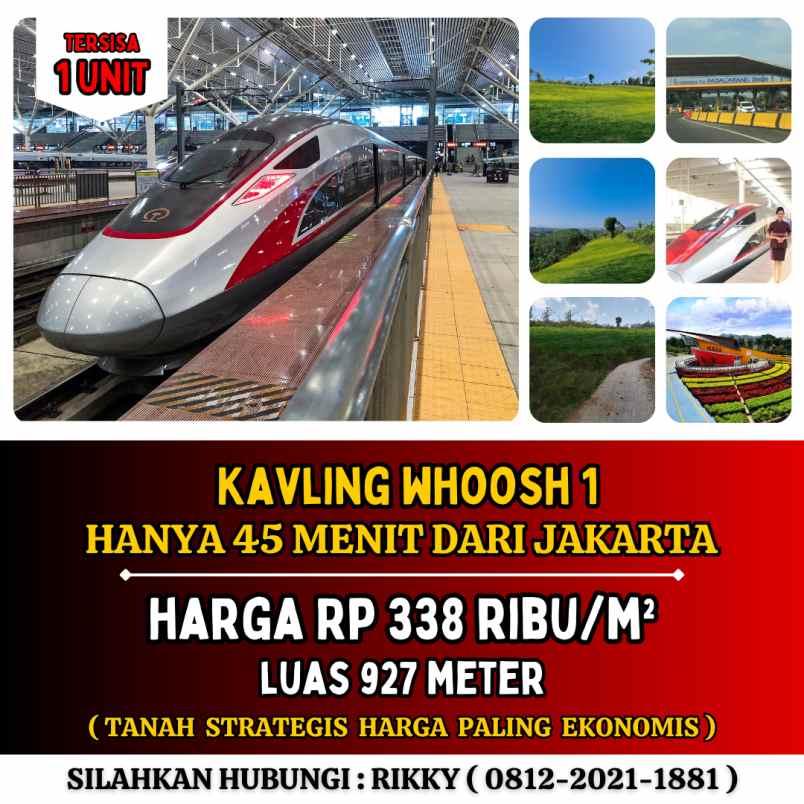 jual kavling tanah dekat stasiun kereta cepat