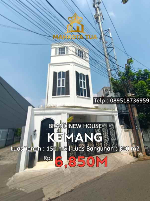 kemang brand new house siap huni dengan rooftop