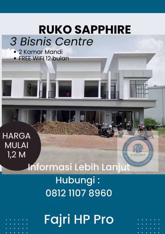 ruko 2 lantai paling strategis di pinggir jalan raya