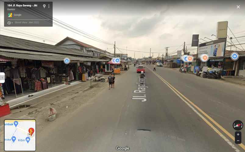 ruko gudang kantor jl raya serang kabupaten