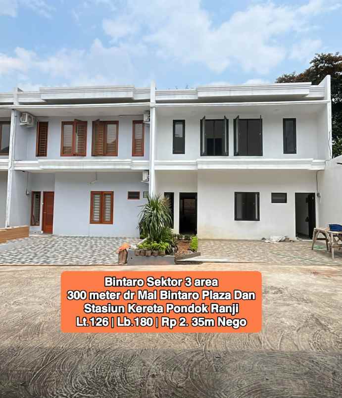 rumah baru 300m dr mal bintaro plaza dn stasiun kereta
