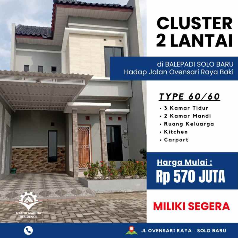 rumah dua lantai solobaru sukoharjo
