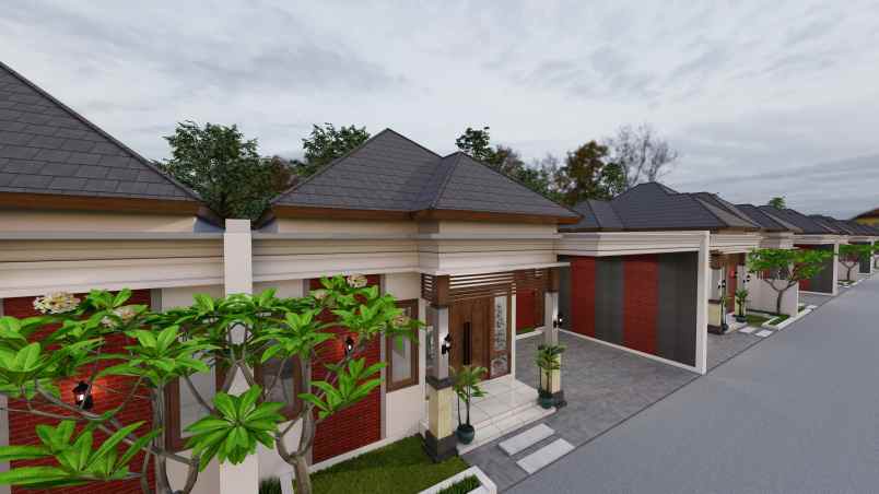 rumah etnik bali di jogja utara estetik dan strategis