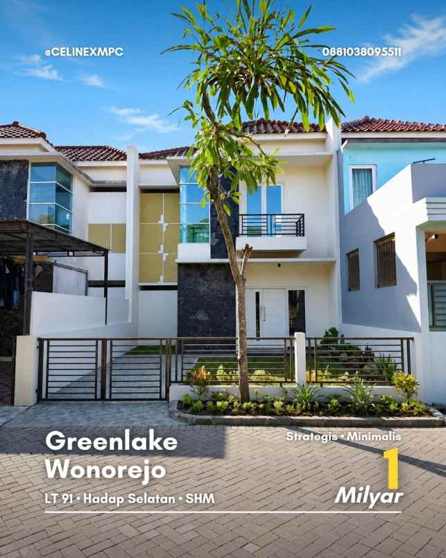 rumah greenlake wonorejo strategis minimalis