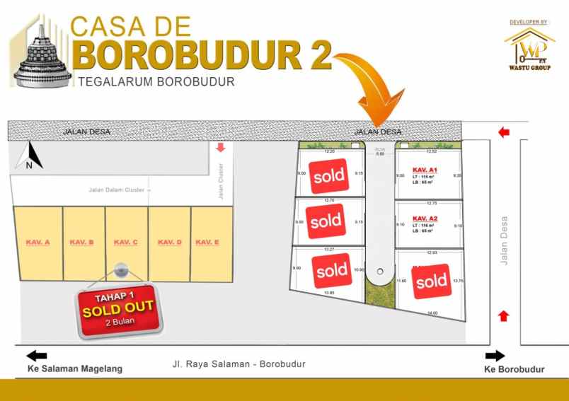 rumah joglo termurah di candi borobudur 500jt