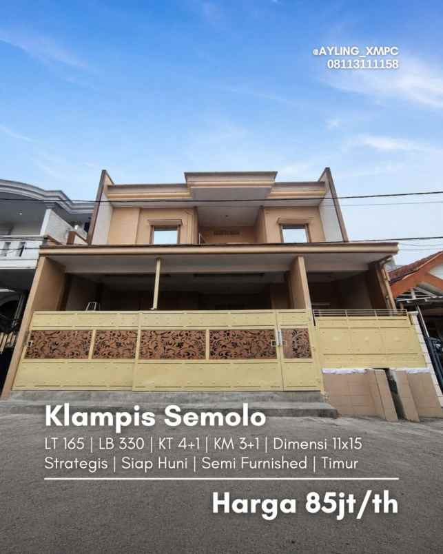 rumah klampis semolo strategis siap huni
