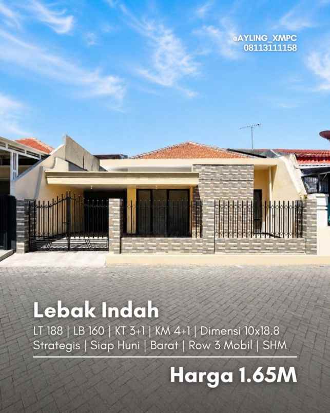 rumah lebak indah strategis