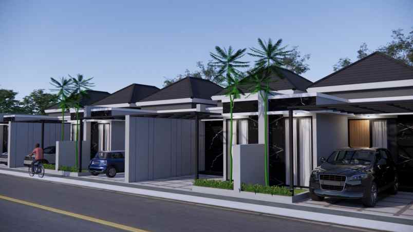 rumah modern dalam cluster di mlati sleman