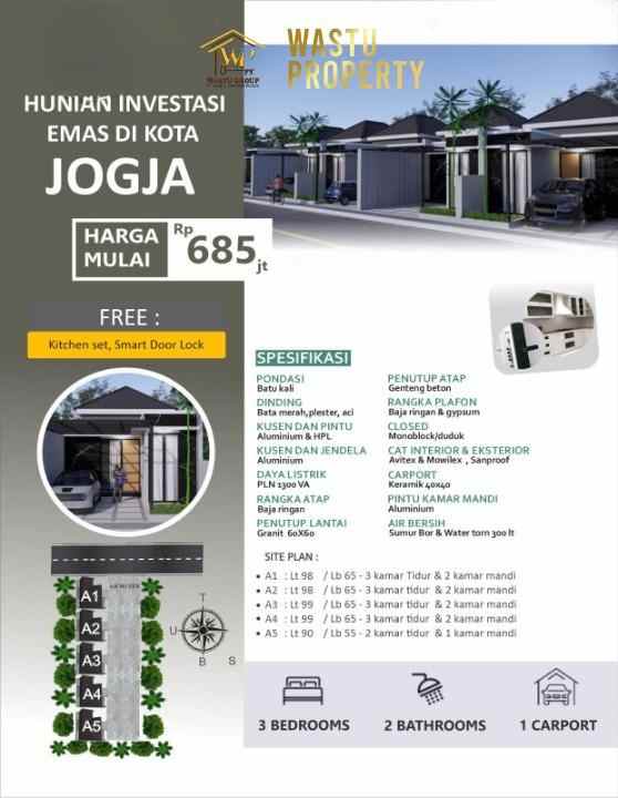 rumah modern dalam cluster di mlati sleman