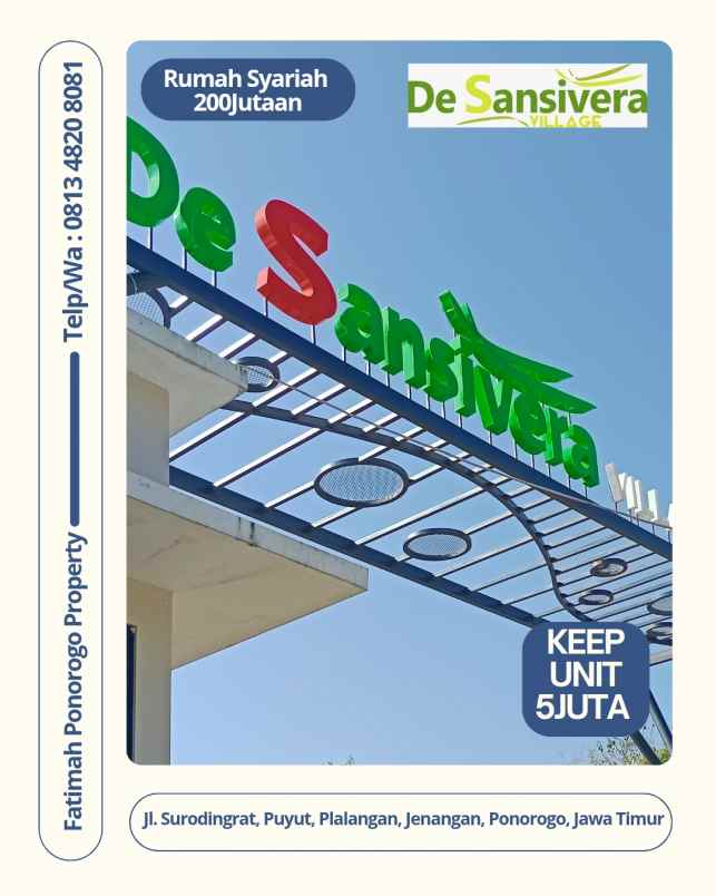 rumah satu lantai minimalis syariah ponorogo