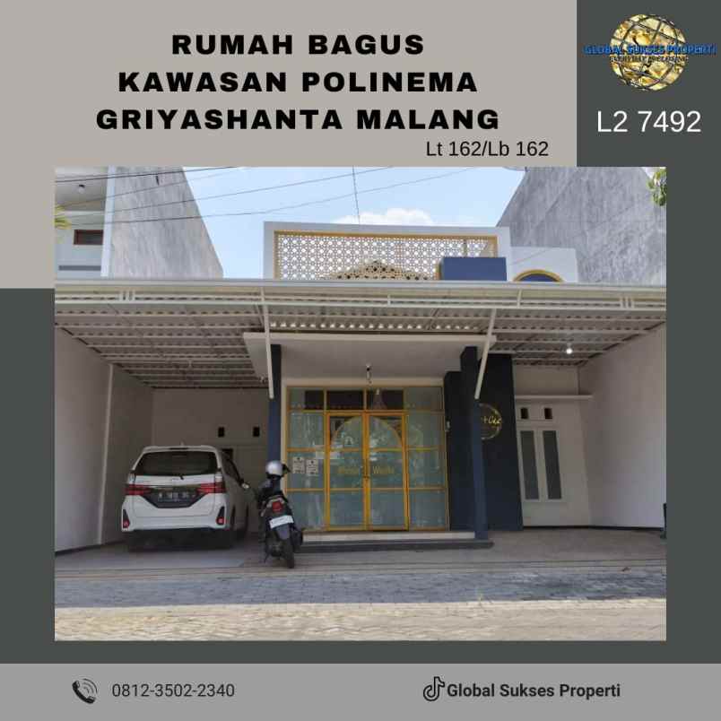 Rumah Siap Huni Luas Strategis Di Griyashanta Malang