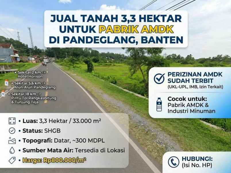 tanah 3 3 hektar izin amdk sudah terbit