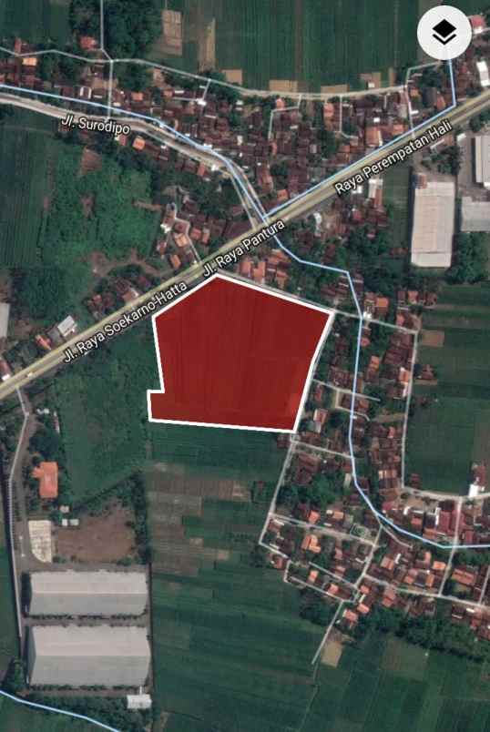 tanah jalan pantura sukarno hatta