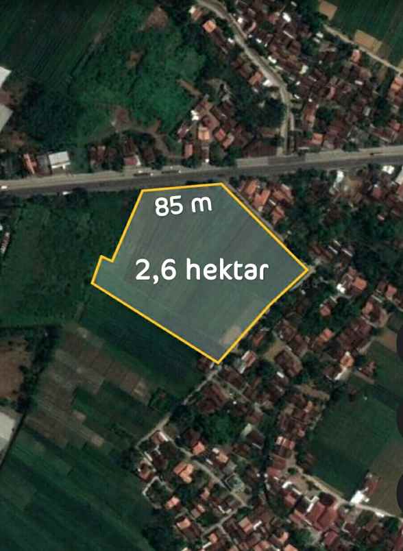 tanah jalan pantura sukarno hatta