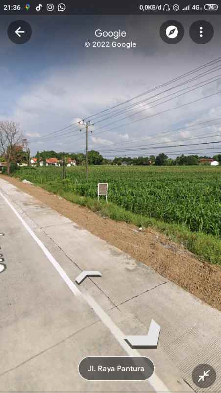 tanah jalan pantura sukarno hatta