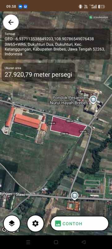 tanah jln ketanggungan brebes