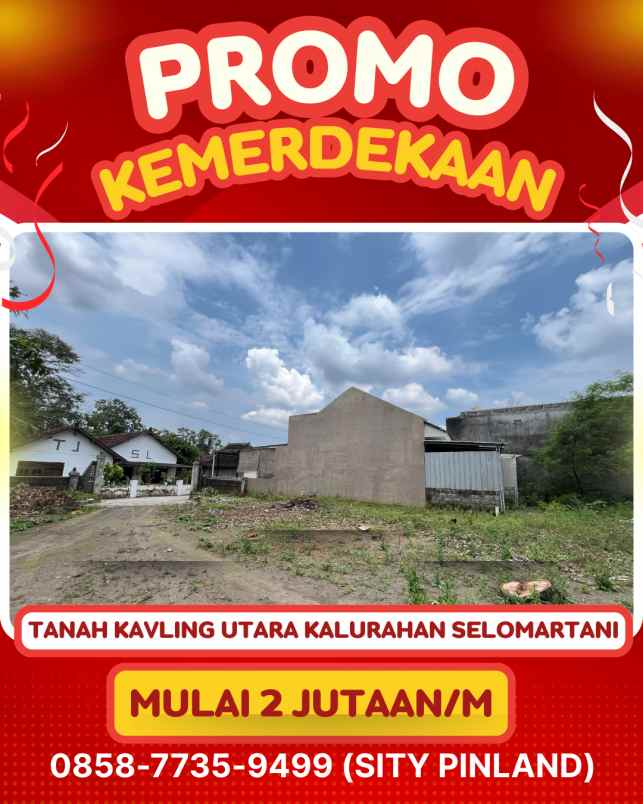 tanah kavling 2 jutaan dekat ringin purwomartani