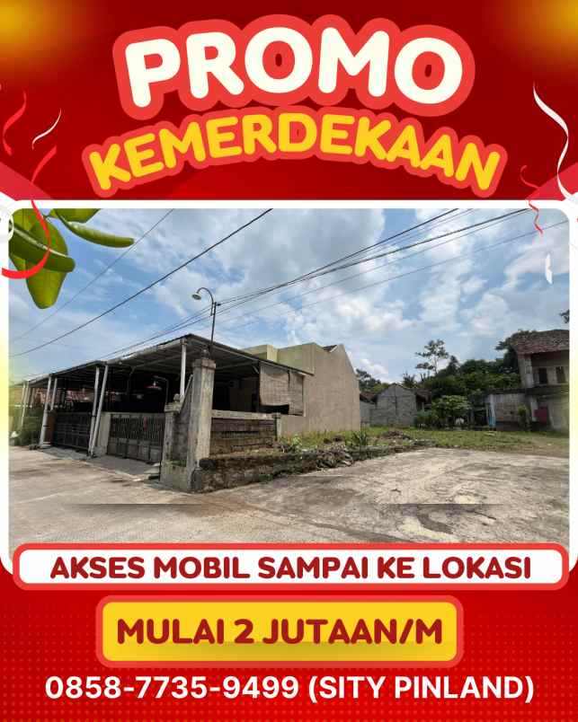 tanah kavling 2 jutaan dekat ringin purwomartani