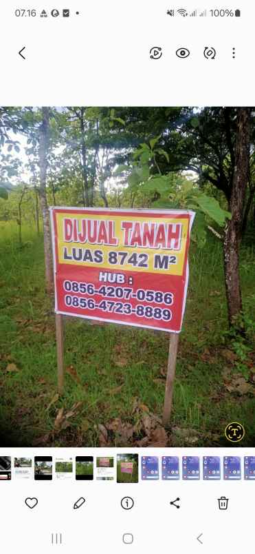 tanah luas pinggir jalan utama