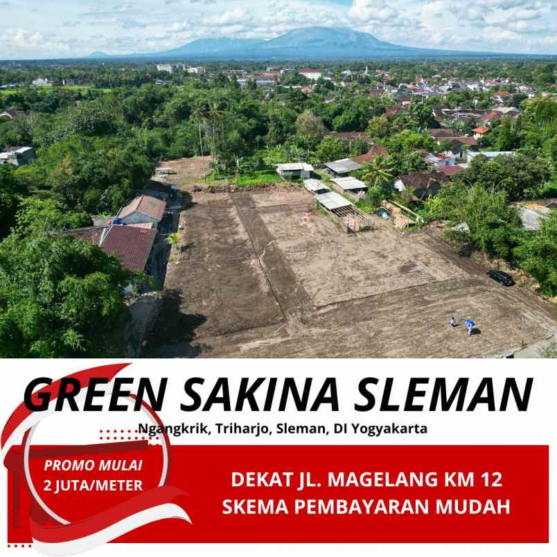 tanah murah di dekat area pemda sleman 2jt meter