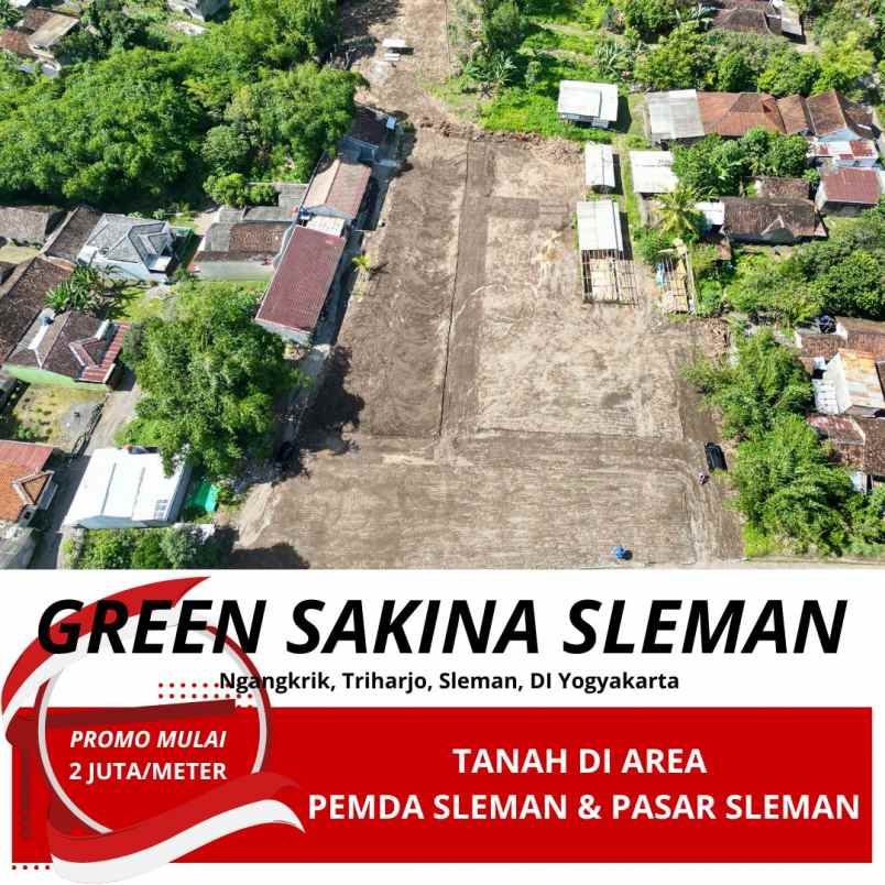 tanah murah di dekat area pemda sleman 2jt meter