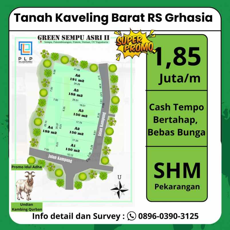 tanah pekarangan barat rs grhasia pakem