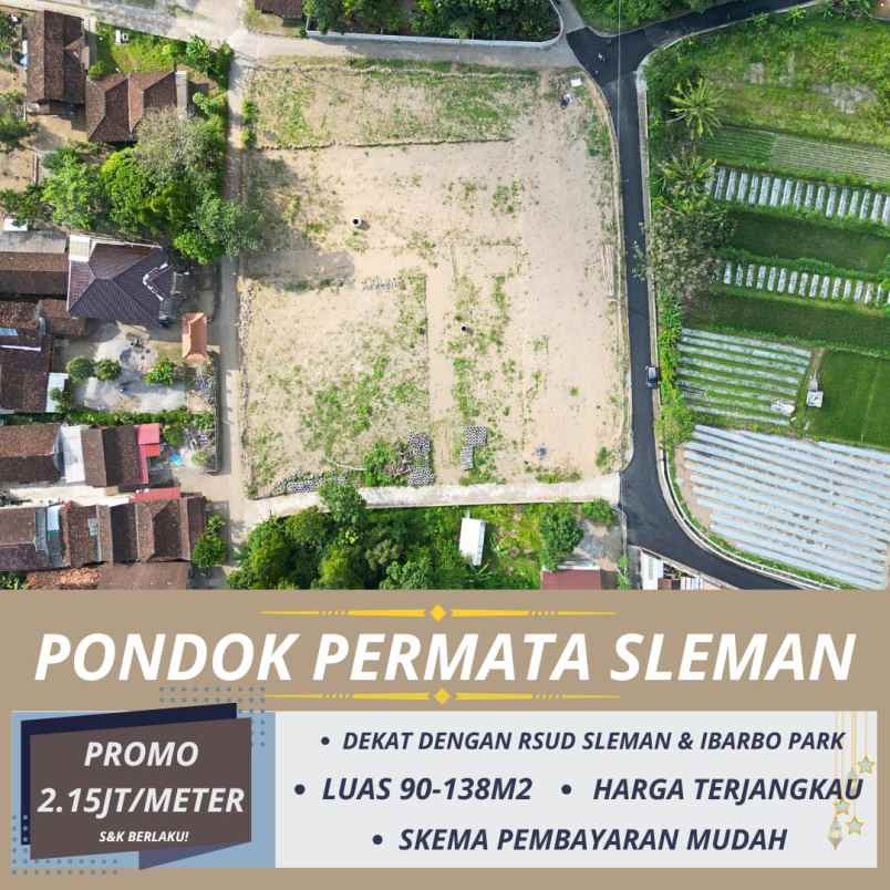 tanah pekarangan di dekat jl magelang dan ibarbo park