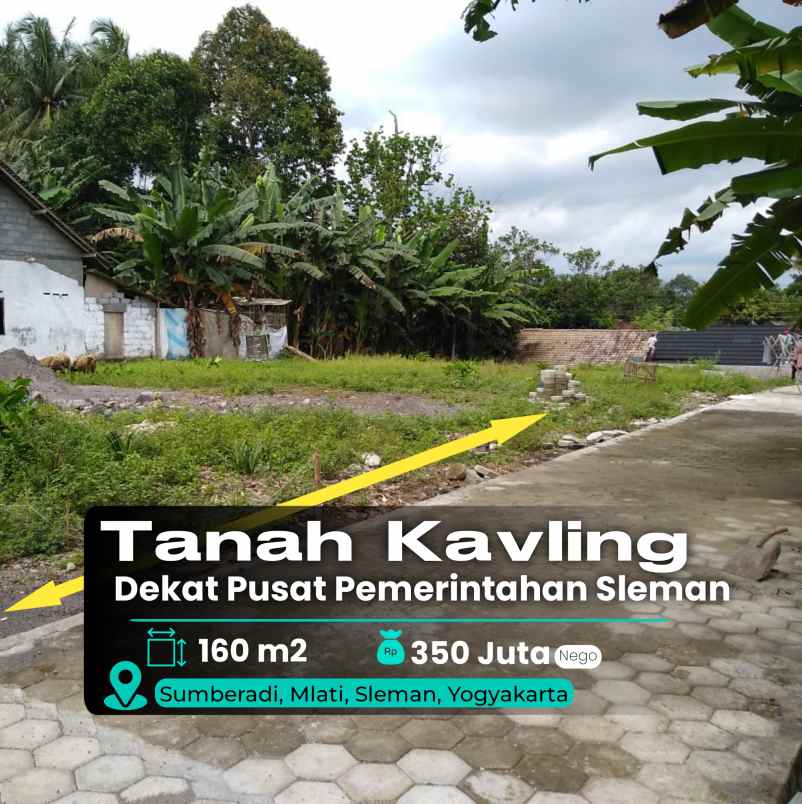 turun harga kavling 160 m2 dekat pemda sleman jogja