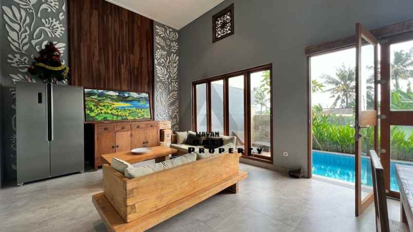 brand new villa view sawah jalan pantai nyanyi