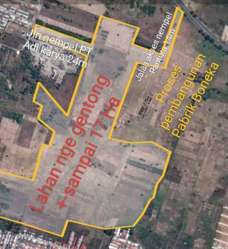 d jual tanah zona industri