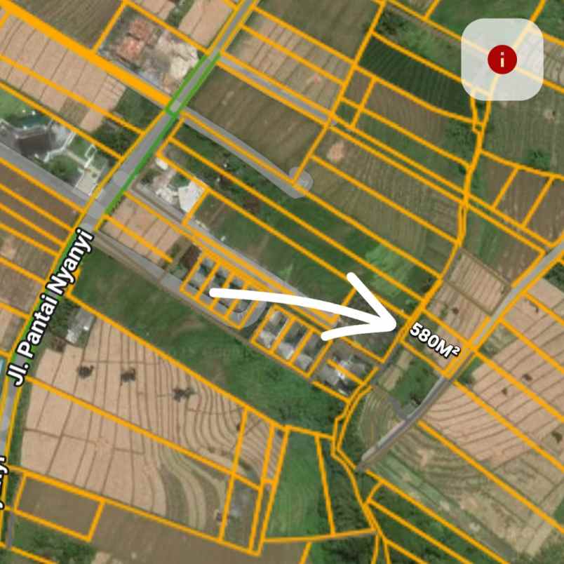 dijual 5 8 are jl pantai nyanyi beraban kediri tabanan